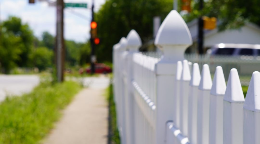 Photo white picket fence